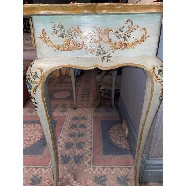 Italian Italian Table Painted Finish in Rococco Style For Sale - Image 3 of 10