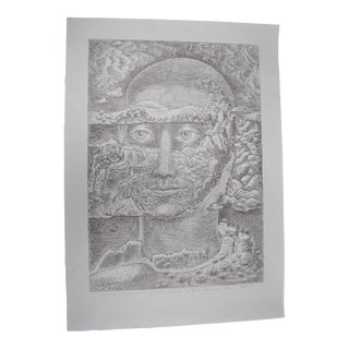 Original Engraving "Natur Und Geist: A Tribute to Creation by Friedr. Rehrmann" 1982 No. 138/200 For Sale