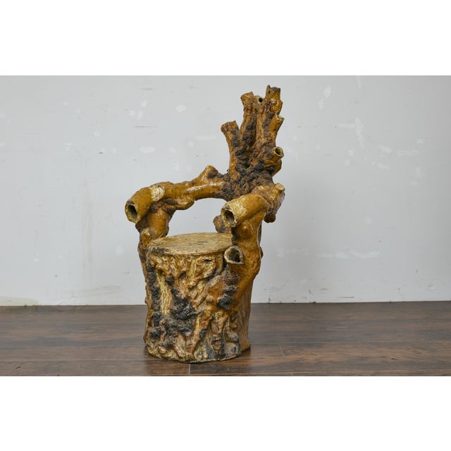 English Terracotta Coral-Inspired Grotto Chair with Patina, Circa 1900 For Sale In Atlanta - Image 6 of 12