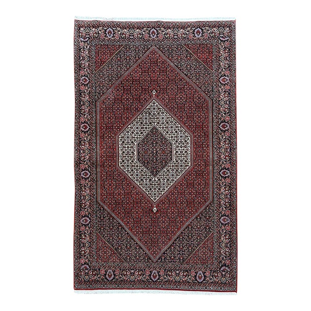 Persian Bijar Hand Knotted Wool Rug 6’10” X 10’3” For Sale