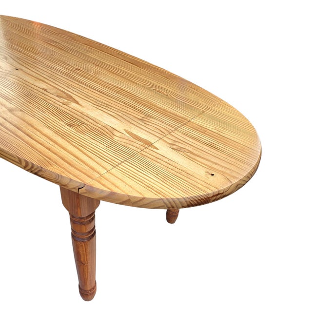 Wood Extendable Pine Dining Table, 1970s For Sale - Image 7 of 18