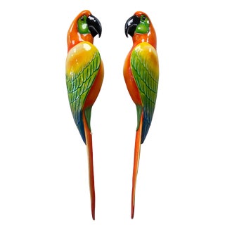 Macaws in Fiberglass & Epoxy, Italy, 1970s, Set of 2 For Sale