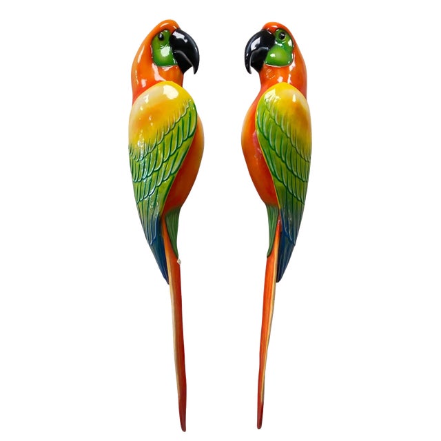 Macaws in Fiberglass & Epoxy, Italy, 1970s, Set of 2 For Sale