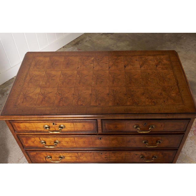 19th Century Rare Matched Pair 19th Century Oyster Cut Beside Chests For Sale - Image 5 of 11