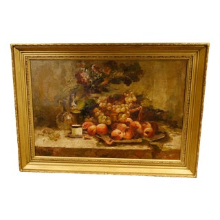 French Artist, Still Life, Oil Painting, Framed For Sale