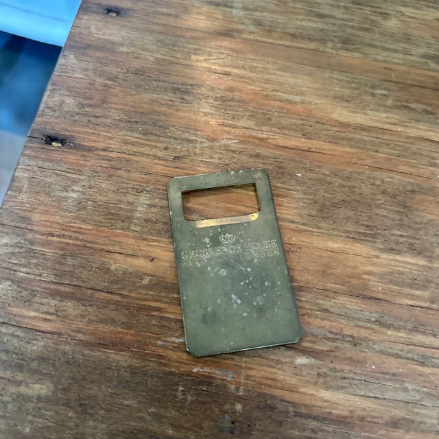 1970s Park Ln., London Brass Bottle Opener For Sale - Image 4 of 4