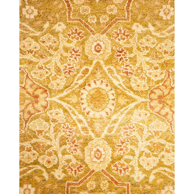 Traditional Mogul, One-of-a-Kind Hand-Knotted Area Rug - Green, 8' 2" x 9' 8" For Sale - Image 3 of 8