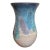 Artist Signed Blue, Purple, White, and Beige Vase For Sale