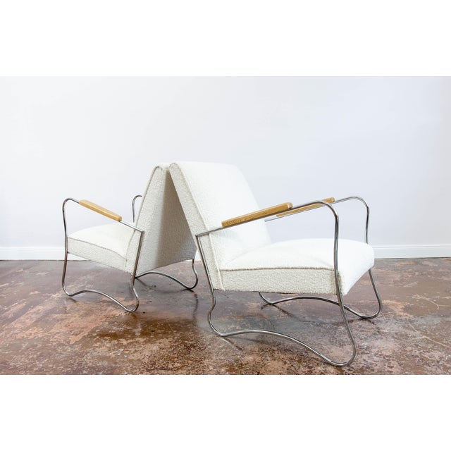 Vintage Polish Bauhaus Style Lounge Chairs, 1950s, Set of 2 For Sale - Image 15 of 16