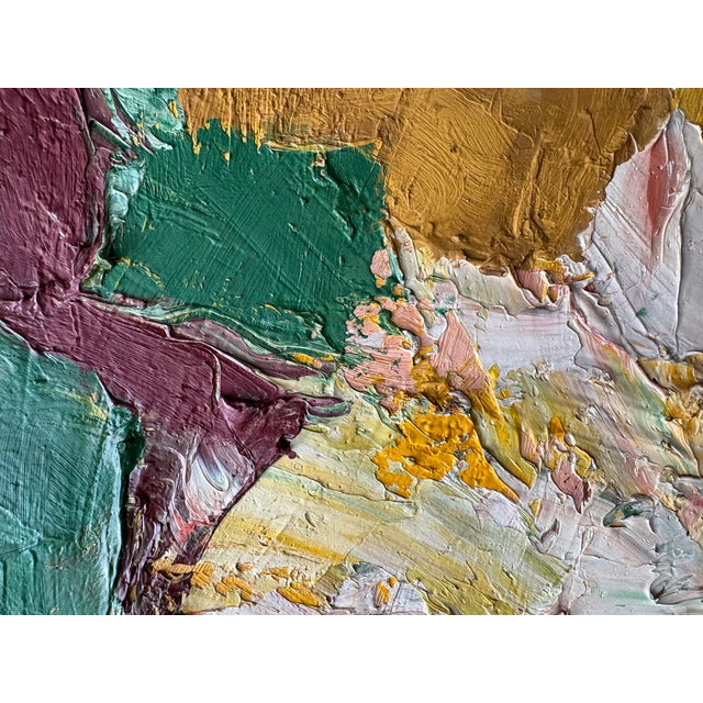 Late 20th Century Late 20th Century Signed C. Mortimer Abstract Expressionist Impasto Oil Painting on Canvas For Sale - Image 5 of 6