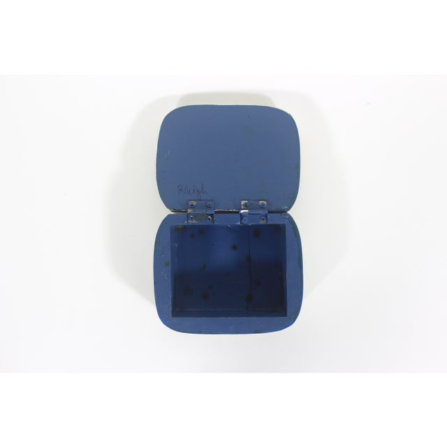 Vintage Hand Painted Fisherman Captain Sailor Wood Trinket Box For Sale - Image 11 of 11