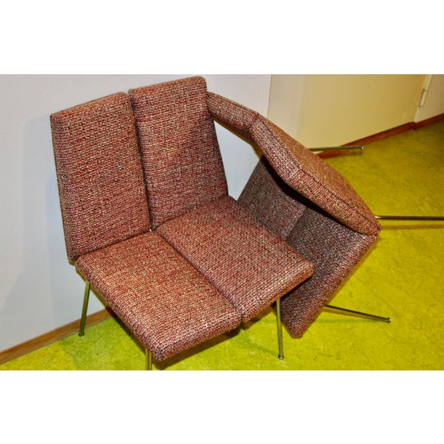 Four-Sided Chairs by Pierre Guariche for Les Huchers Minvielle, 1960, Set of 2 For Sale - Image 3 of 10