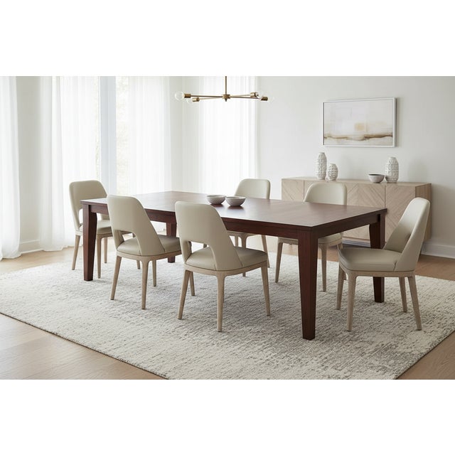 Interlude Home "Canton" Modern Leather & Mahogany Dining Chair For Sale - Image 9 of 9