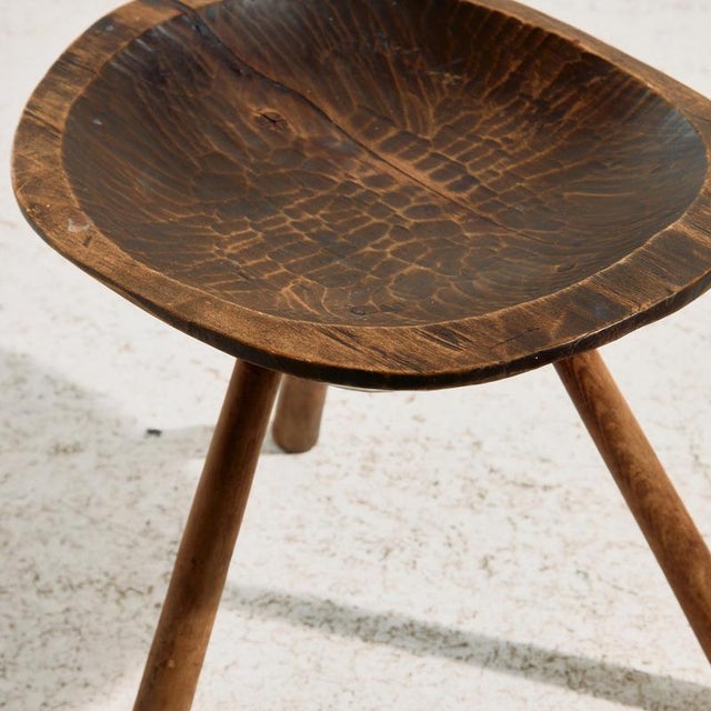 Rustic Handcrafted Milking Stool, 1950s, Set of 4 For Sale - Image 3 of 13