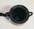 Vintage Japanese Black Ceramic Kyusu Teapot With Red Floral Motif For Sale In Los Angeles - Image 6 of 8