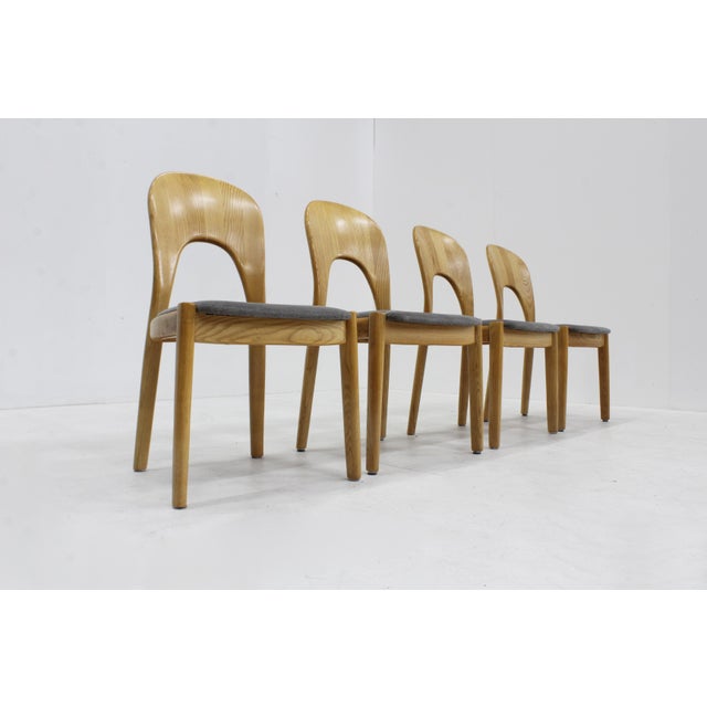 Vintage Danish Oak Dining Chairs by Niels Koefoed for Koefoeds Hornslet, 1960s, Set of 4 For Sale - Image 9 of 9