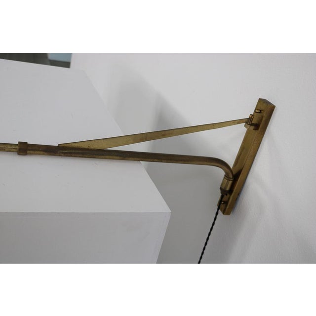 Italian Height-Adjustable Swivel Telescope Wall Lamp, 1950s For Sale - Image 9 of 18