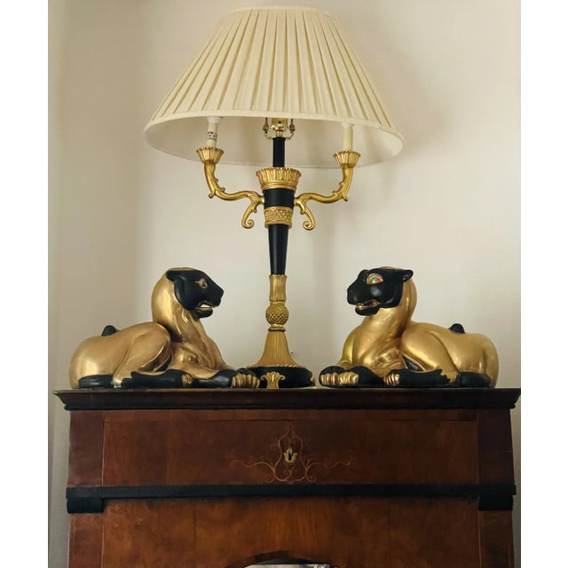 Pair of Gold Porcelain Bastet Cat Giddesses Protectors of Women Qing Dynasty For Sale - Image 12 of 12