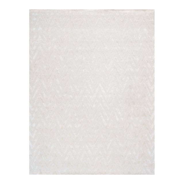 Pasargad Home Edgy Ivory Area Rug, 9' 9'' X 13' 9'' For Sale