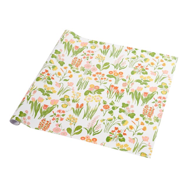 Schumacher Carly Wrapping Paper in Pink For Sale