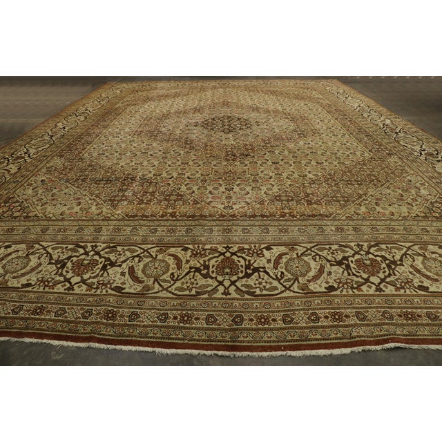 Late 19th Century Persian Tabriz Rug, 12'11 X 17'09 For Sale - Image 10 of 11