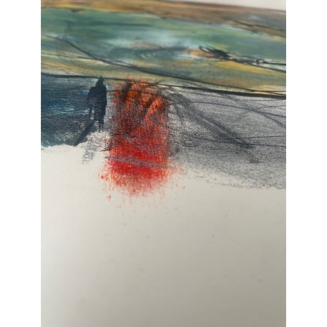 Silvia Sanjurjo (Argentine) "Serie Pasajes: Enlace" Hand-Embellished 1/1 Monotype & Pastel – Centro De Edición – Unframed (15.25" X 20.125") For Sale - Image 4 of 7