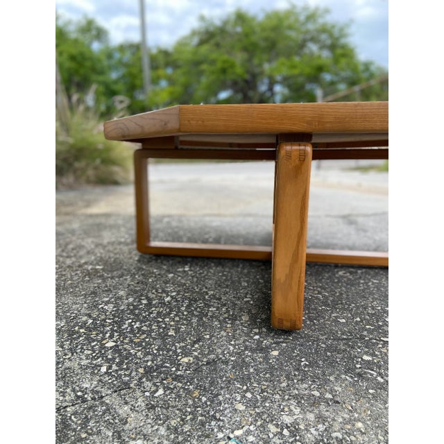 Wood 20th Century Danish Modern Octagonal Coffee Table With X Base For Sale - Image 7 of 13