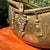 Mid 20th Century Large Sold Brass Decorative Basket With Tassel Accents and Movable Handle For Sale - Image 11 of 12