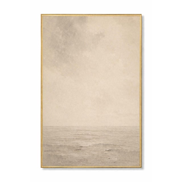 Minimal Coastal Horizon Pair, Soft Seascape Art Prints, 24" × 36" (Set of 2) For Sale - Image 4 of 8