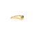 Not Yet Made - Made To Order Minimalist 18k Yellow Gold Pear Cut Deep Green Emerald Solitaire Wave Ring Size 6.5 For Sale - Image 5 of 14