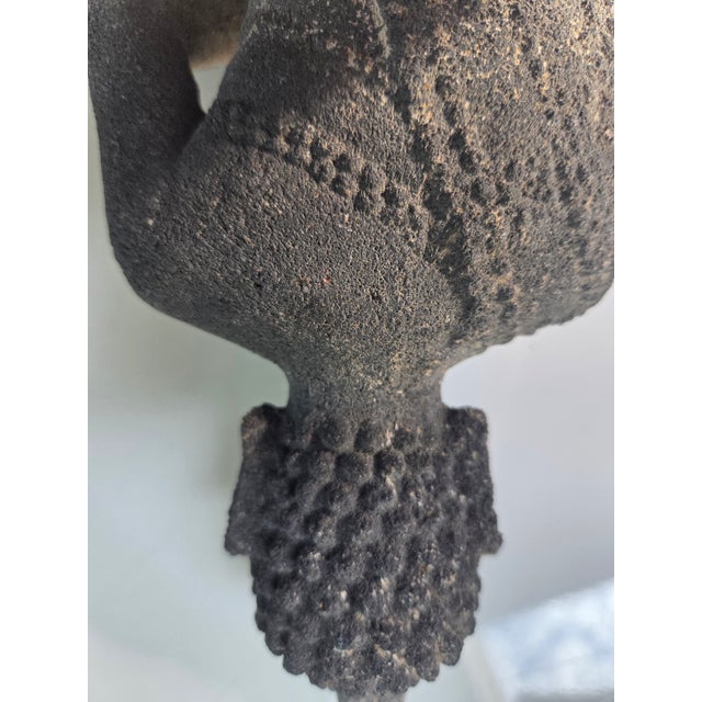 Stone Cast Stone Seated Tibetan Buddha For Sale - Image 7 of 14