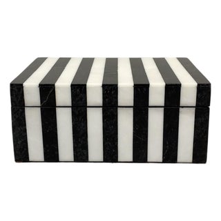 Made Goods Escher Black & White Marble Box. For Sale