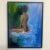Contemporary abstracted black female, nude, back view. Painted from live model. Mixed media, oil and acrylic. One-of-a-...