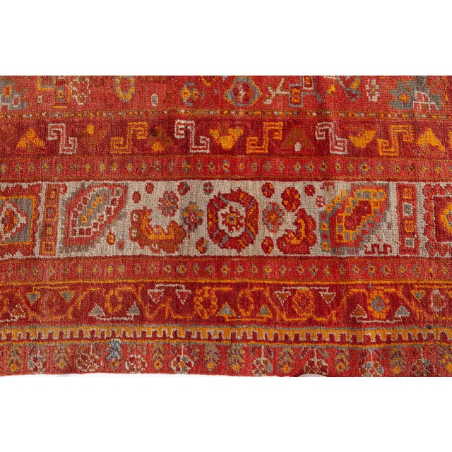 Beige Antique Turkish Oushak Rug For Sale - Image 8 of 8