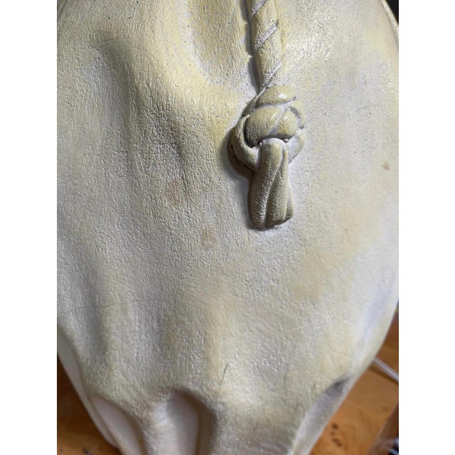 Classic lamp, in the faux paper bag look. This lamp is made of plaster that looks like a cinched bag at the bottom and the...