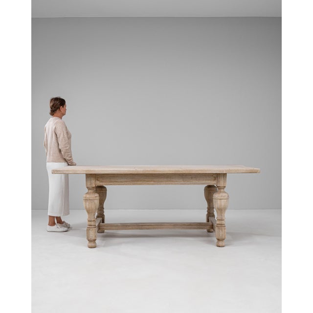 20th Century Belgian Oak Dining Table For Sale - Image 17 of 18