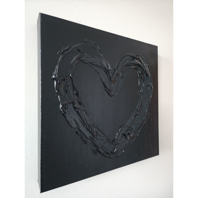 Black Heart Acrylic Painting For Sale - Image 4 of 6