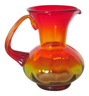 Blenko Amberina Art Glass Modern Pitcher
