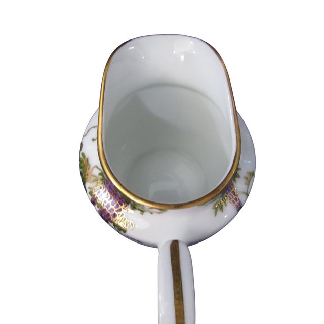 1950s Koshida Wisteria Garland Hand Painted Creamer Cream Jug, Japan For Sale - Image 11 of 12