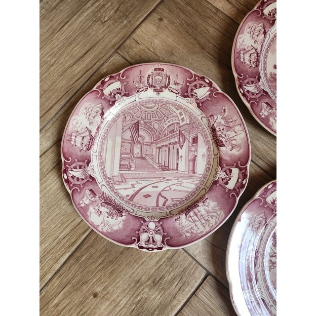 United States Navy Wedgwood Mulberry Plates For Sale - Image 10 of 11
