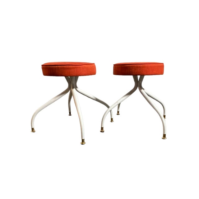 1960s 1960s Space Age Stools - a Pair For Sale - Image 5 of 5