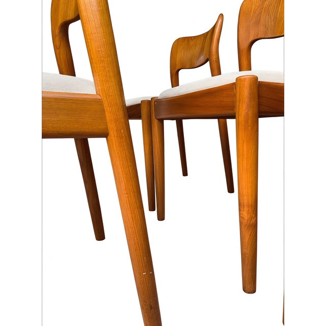 Danish Modern Dining Chairs in Teak by Niels Koefoed for Koefoeds Hornslet Møbelfabrik A/S, Denmark, 1970s, Set of 4 For Sale - Image 17 of 18