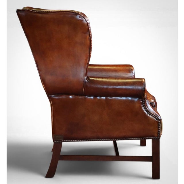 Early 21st Century Halo Lincoln Club Lounge Chair in Cigar Leather from Timothy Oulton, 2010s For Sale - Image 5 of 18