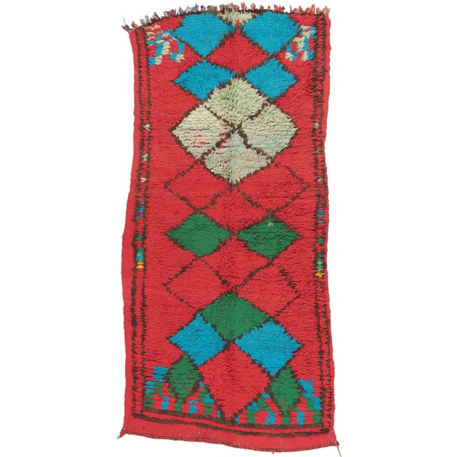 Vintage Red Boujad Moroccan Rug - 04'00 X 08'02 For Sale - Image 10 of 10