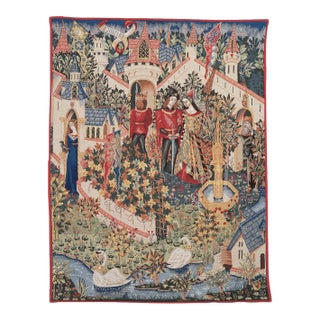 Arthur at Camelot Loom Woven Tapestry - 180 X 140 Cm (5'11" X 4'7") - Requires Rod Size 4 For Sale