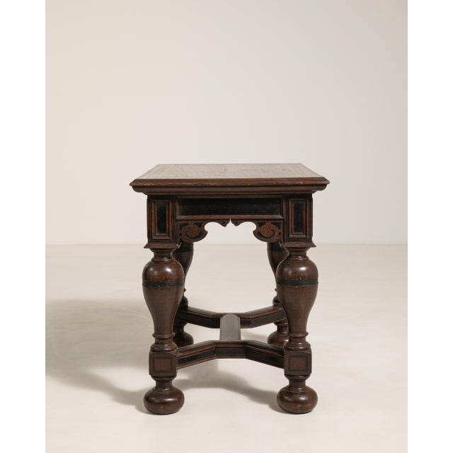 Wood Late 19th Century Oak Renaissance Table For Sale - Image 7 of 12