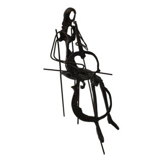 Sculpture of a Cellist, 1950s, Metal For Sale