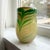 Mid-Century Modern Vintage Studio Art Glass Vase-Green Yellow Swirl-Hand Blown-Murano Style-Modern For Sale - Image 3 of 11