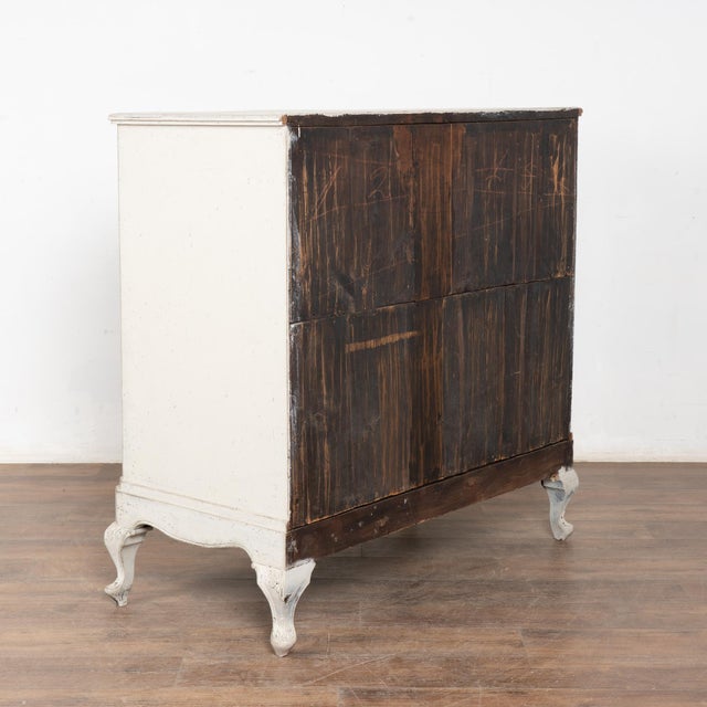 Late 18th Century White Painted Large Rococo Chest of Four Drawers, Denmark For Sale - Image 9 of 9