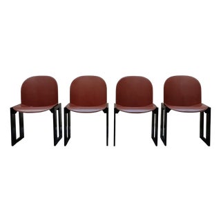 Vintage Italian Dialogo Chairs by Afra & Tobia Scarpa for B&B Italia, 1970s, Set of 4 For Sale